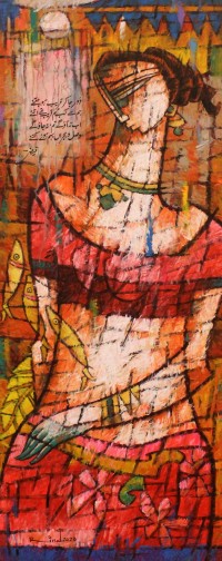 A. S. Rind, 18 x 48 Inch, Acrylic On Canvas, Figurative Painting, AC-ASR-366